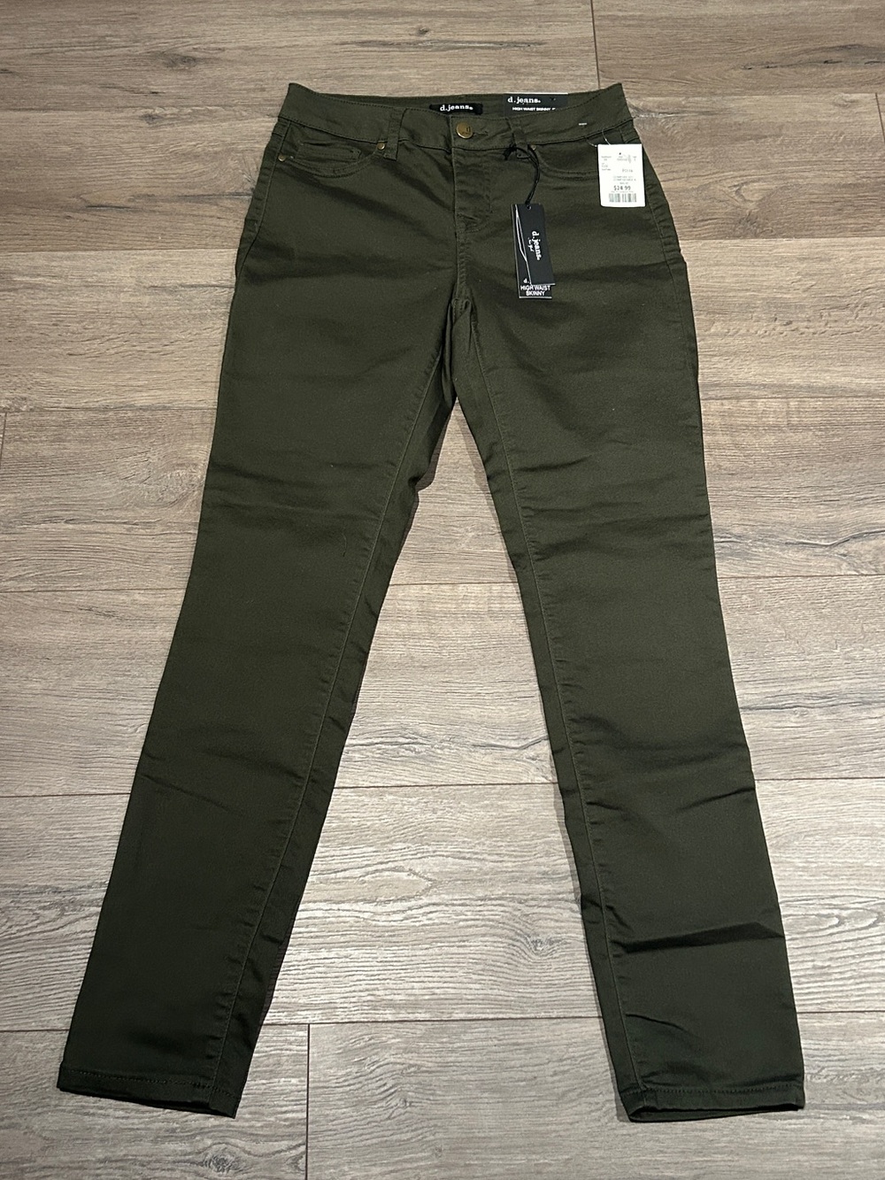 Women’s High Waist Skinny Olive Green Jeans